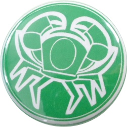 zodiak cancer badge green